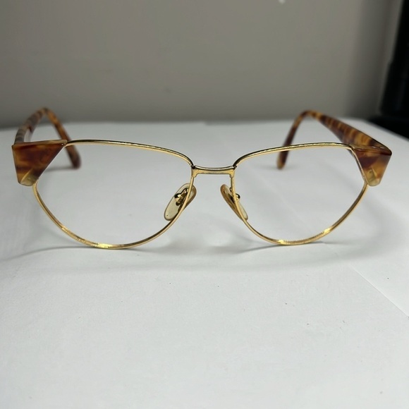 Missoni 90’s Vintage Tortoise Shell Gold Eyeglasses M165 358 Made in Italy - Picture 5 of 11